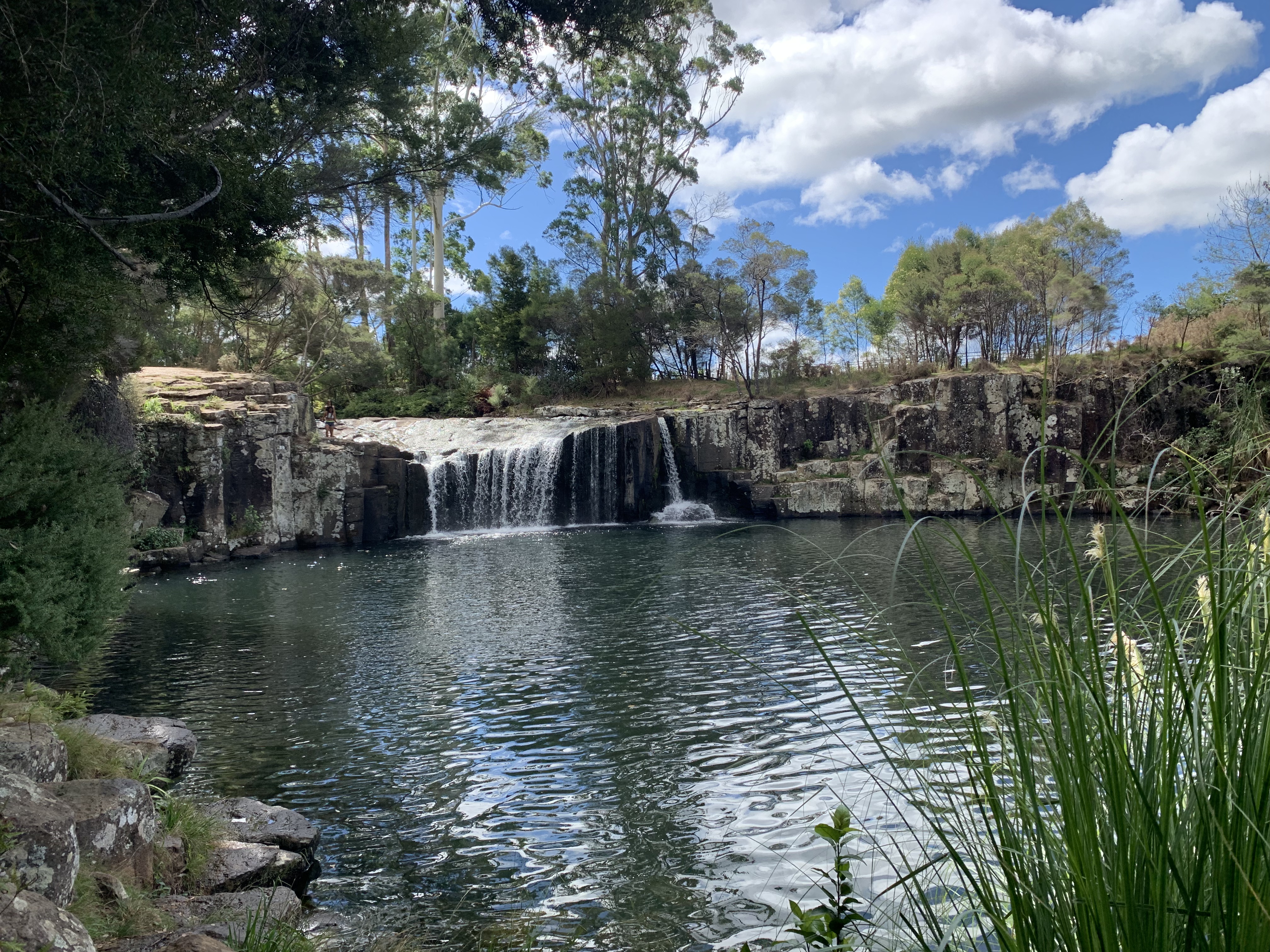 Charlie's Rock is swimming hole and waterfall in Bay of Islands, New Zealand.